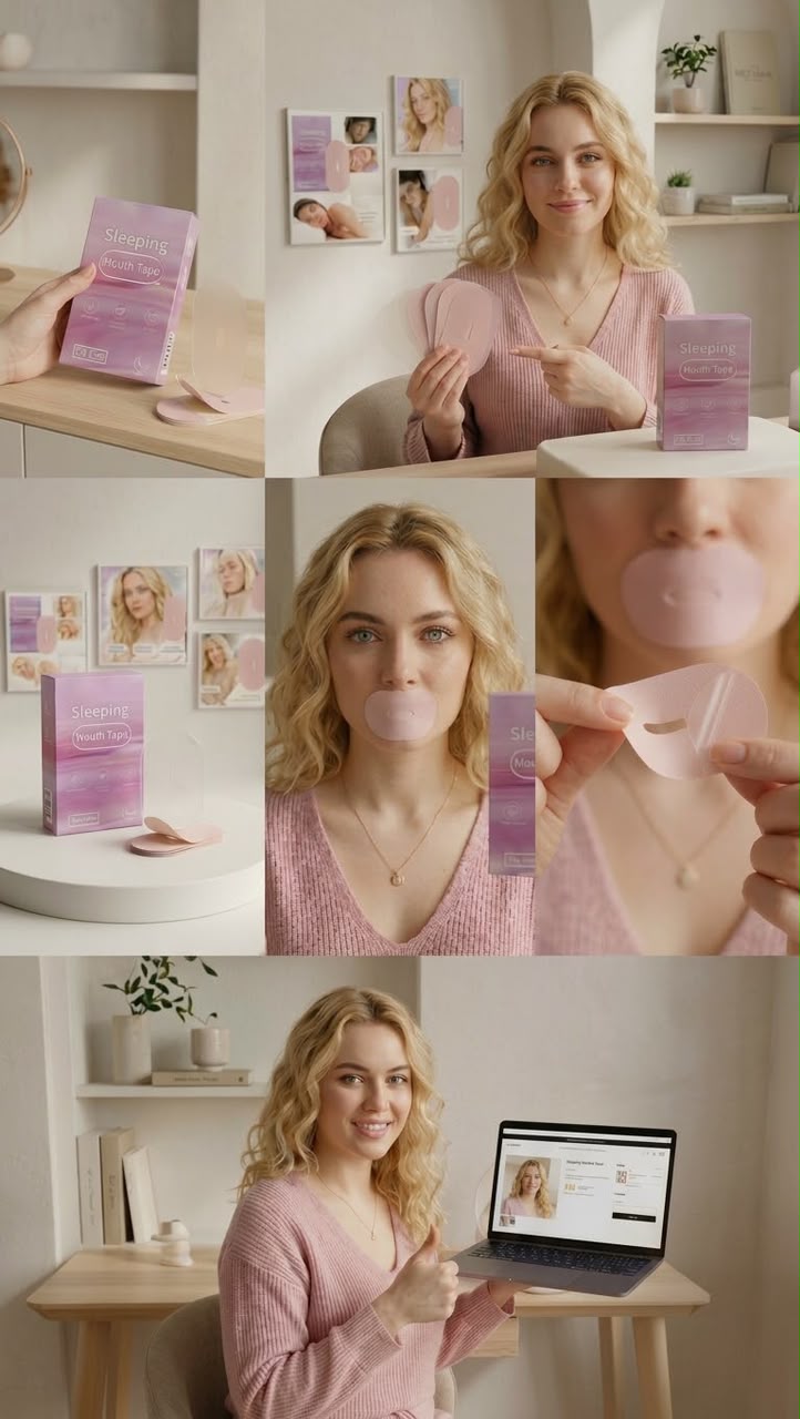 Gentle Soft-Cloth Night Mouth Strips – Breathable Sleep Tape