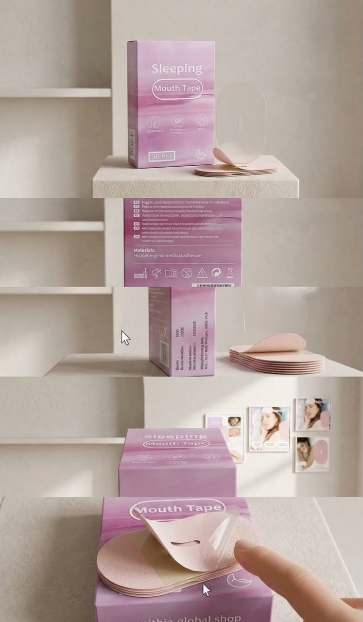 Gentle Soft-Cloth Night Mouth Strips – Breathable Sleep Tape