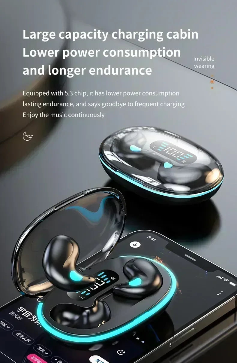 Bluetooth Sleep Earphones Wireless Headset 5.3 With Comfortable Wearing Touch Control Headphone Earbuds For All Mobile Phone