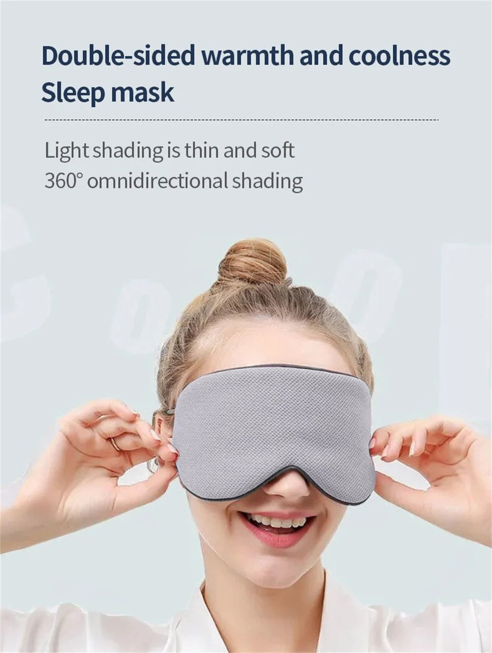 Dual-Comfort Reversible Sleep Mask – Warm & Cool Eye Cover for Travel & Relaxation