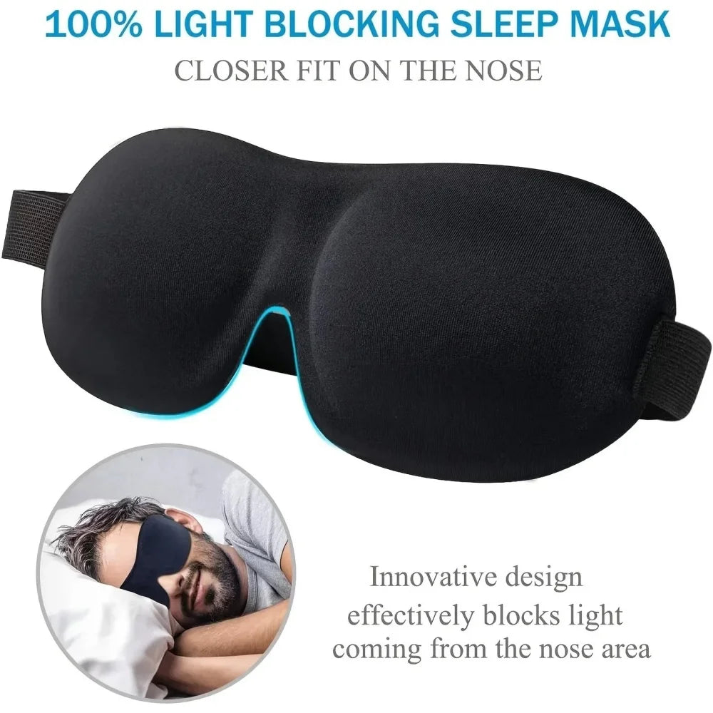 3D Ergonomic Blackout Sleep Mask | Ultra-Soft Memory Foam