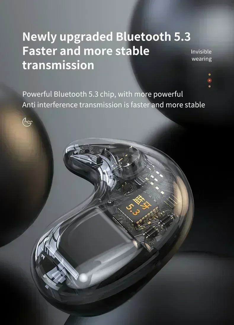Bluetooth Sleep Earphones Wireless Headset 5.3 With Comfortable Wearing Touch Control Headphone Earbuds For All Mobile Phone