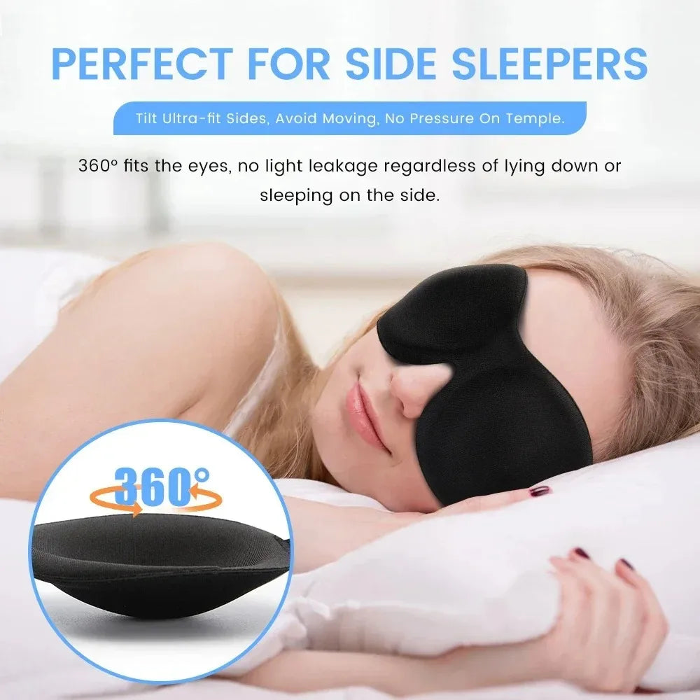 3D Ergonomic Blackout Sleep Mask | Ultra-Soft Memory Foam