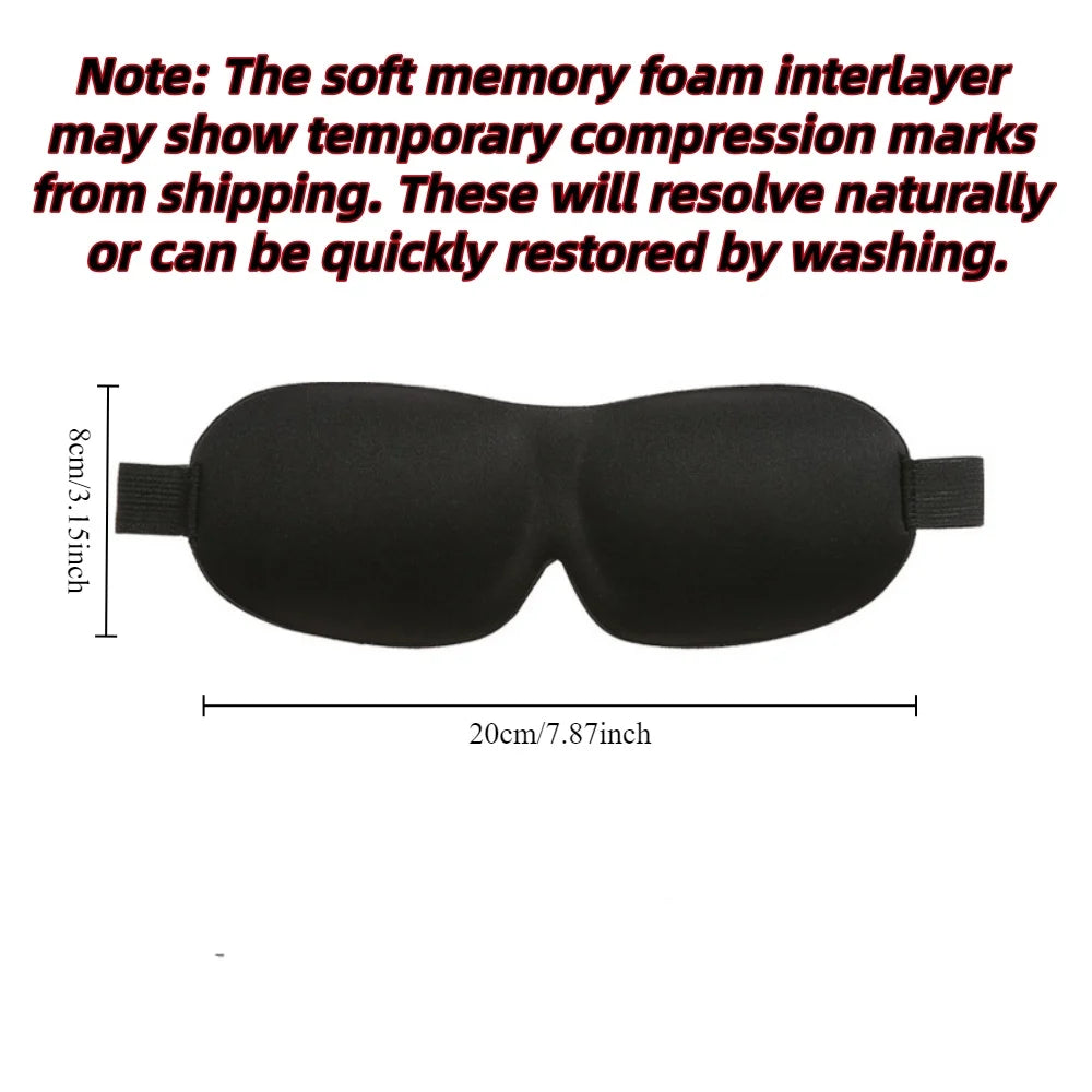 3D Ergonomic Blackout Sleep Mask | Ultra-Soft Memory Foam