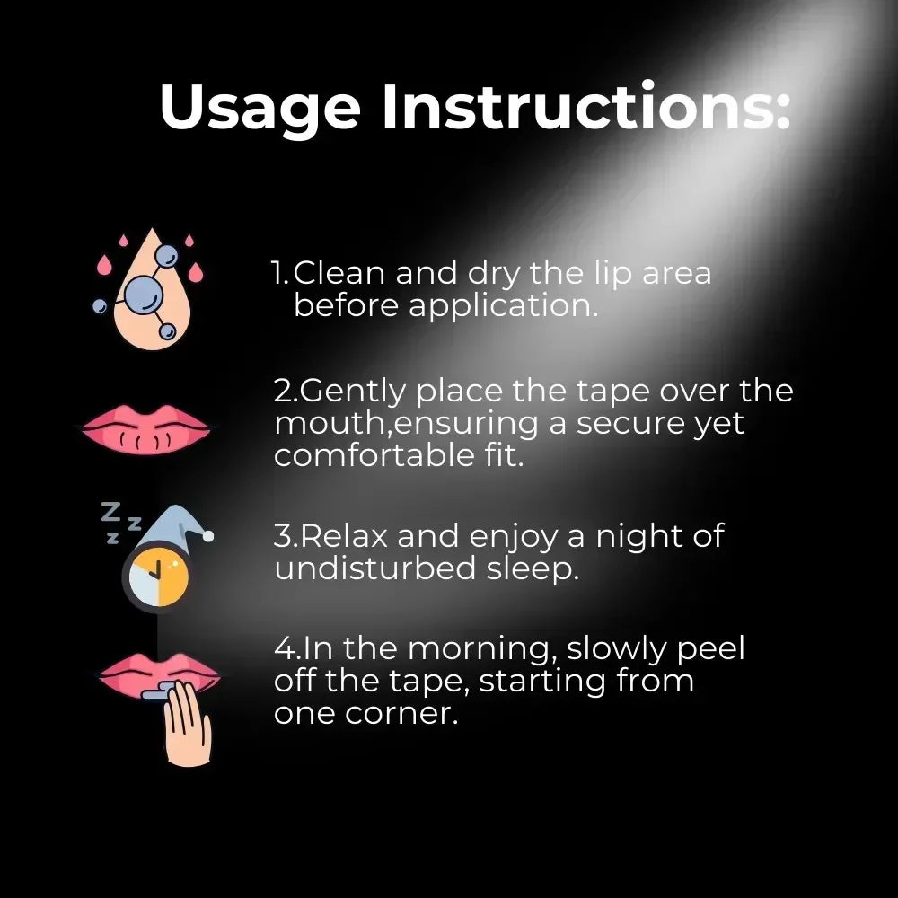 Mouth Tape Sleeping Keep Mouth Close Prevent Snoring Gentle Sleep Strip for Home Travel Mouth Tape Mouth Tape for Sleeping