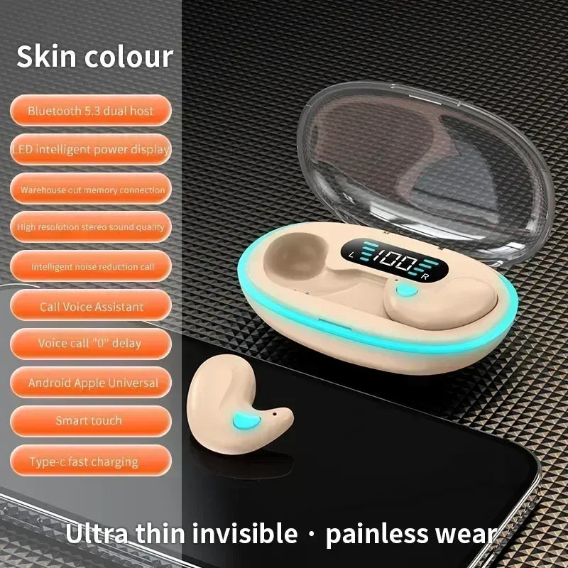 Bluetooth Sleep Earphones Wireless Headset 5.3 With Comfortable Wearing Touch Control Headphone Earbuds For All Mobile Phone