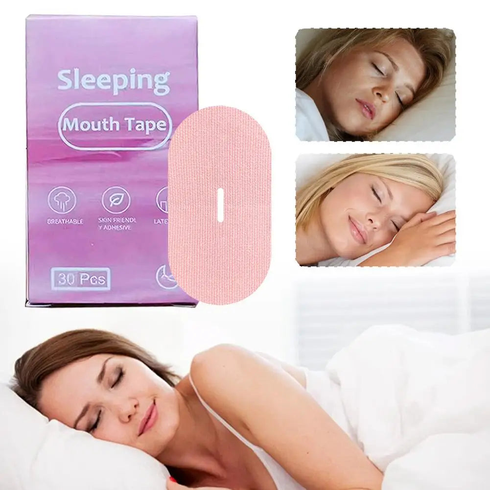 > Medical-Grade Anti-Snoring Mouth Tape – 30 Pcs Gentle Sleep Strips for Nasal Breathing & Better Sleep