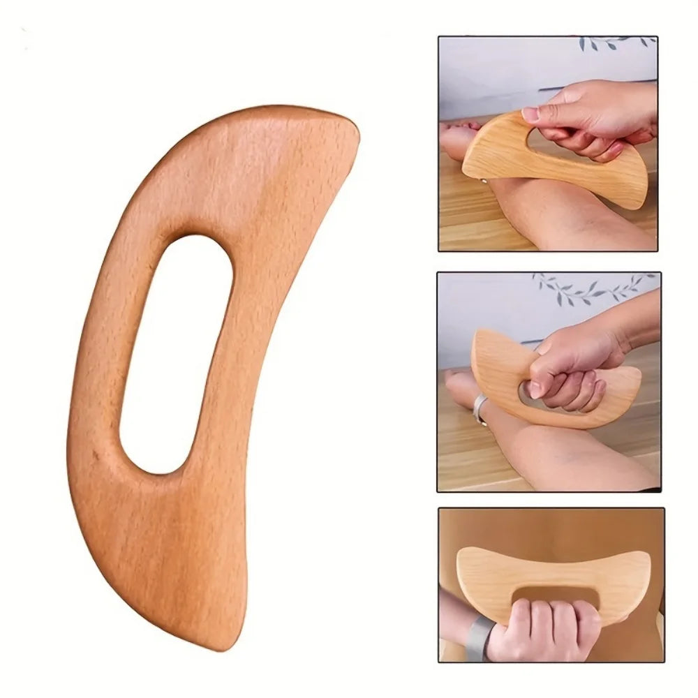 1 Piece of Wooden Gua Sha Massage Tool, Suitable for Manual Body Gua Sha Board Use