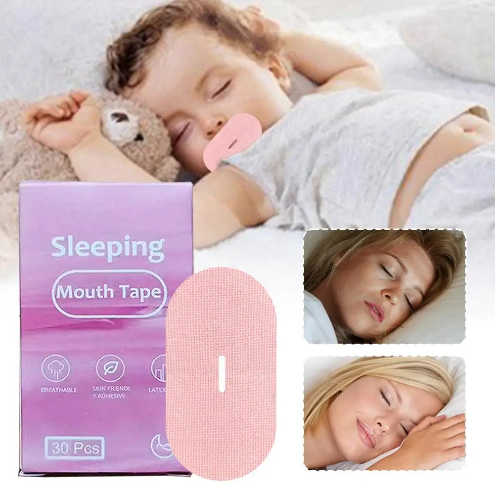 > Medical-Grade Anti-Snoring Mouth Tape – 30 Pcs Gentle Sleep Strips for Nasal Breathing & Better Sleep