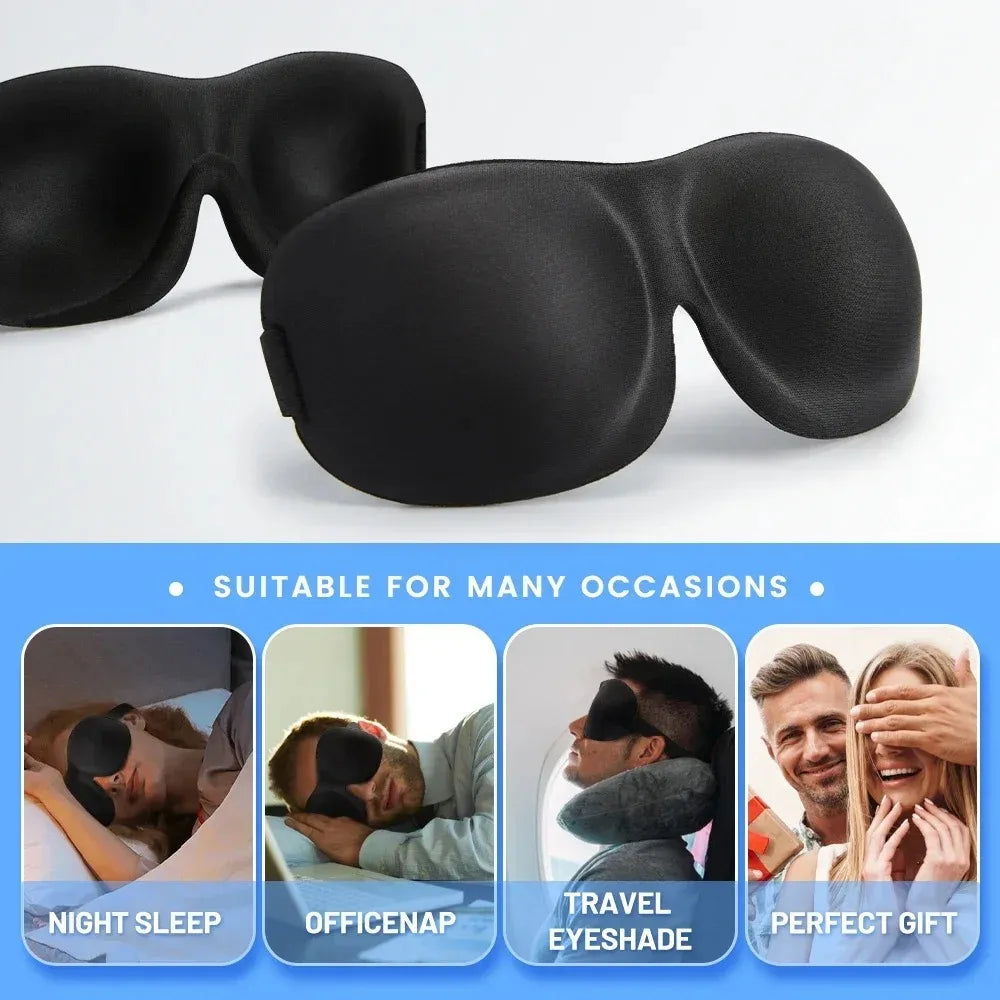 3D Ergonomic Blackout Sleep Mask | Ultra-Soft Memory Foam