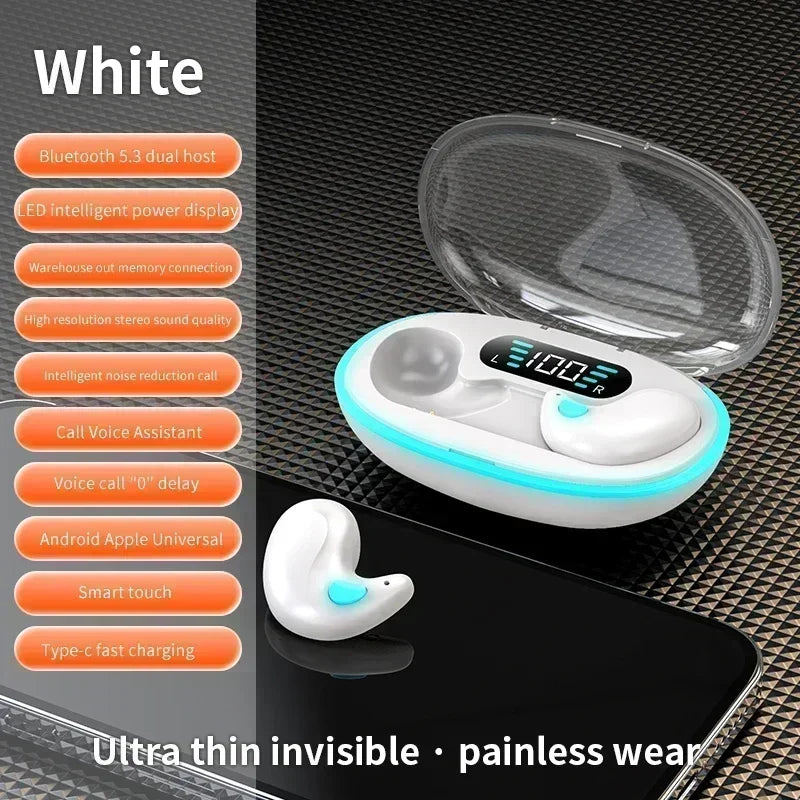 Bluetooth Sleep Earphones Wireless Headset 5.3 With Comfortable Wearing Touch Control Headphone Earbuds For All Mobile Phone