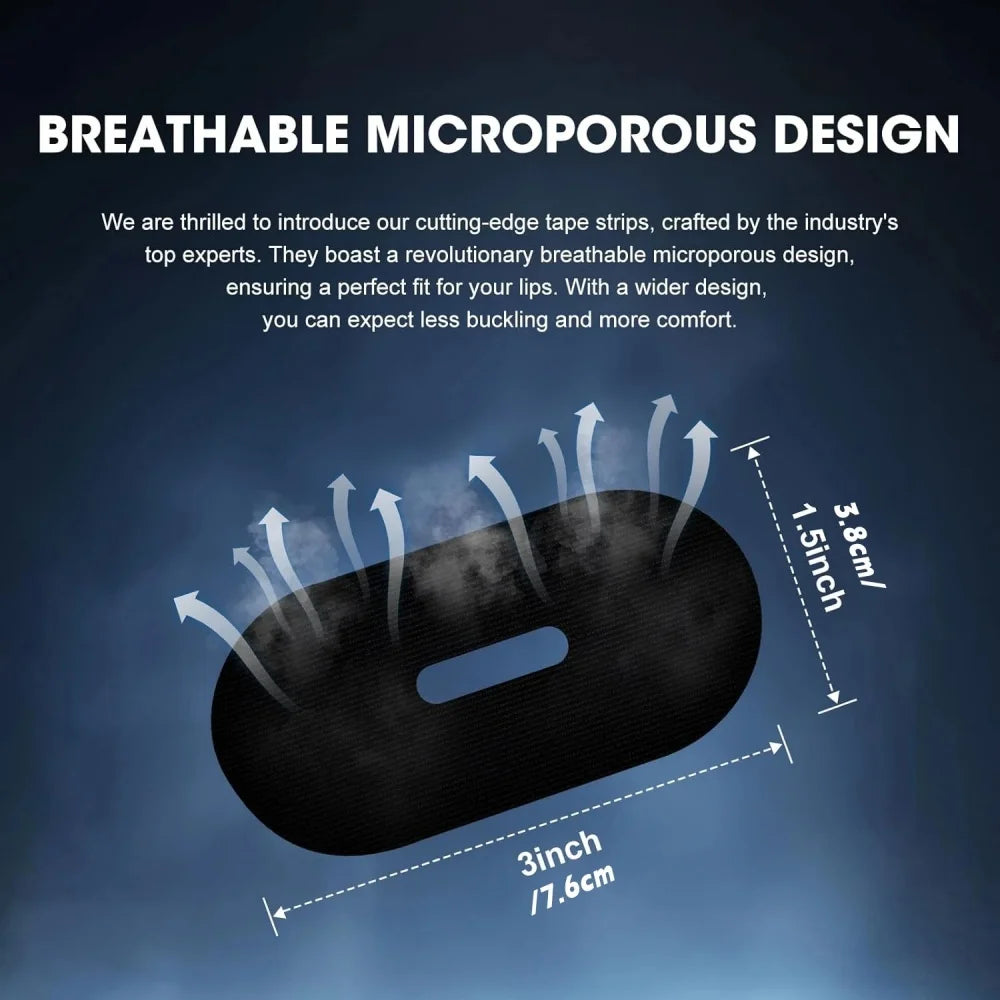30 Pcs Anti-Snoring Mouth Tape – Breathable Elastic Sleep Strips for Nasal Breathing & Snoring Relief