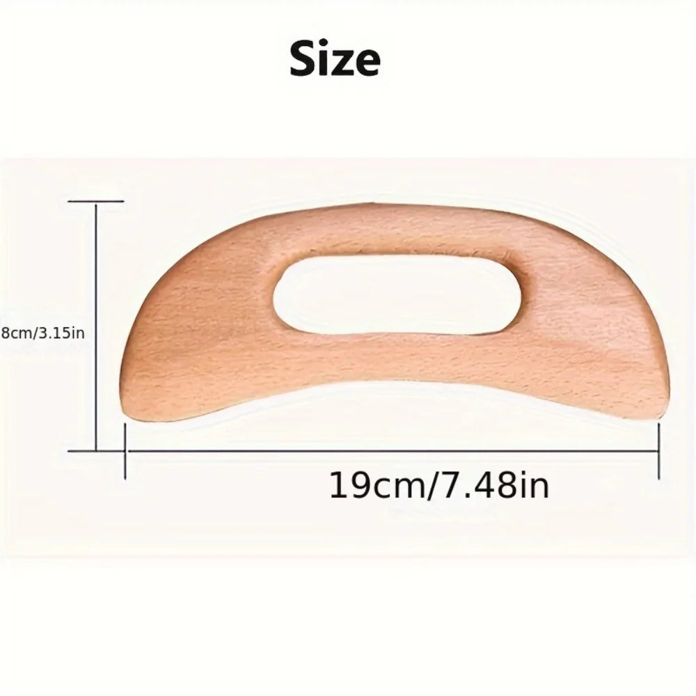 1 Piece of Wooden Gua Sha Massage Tool, Suitable for Manual Body Gua Sha Board Use