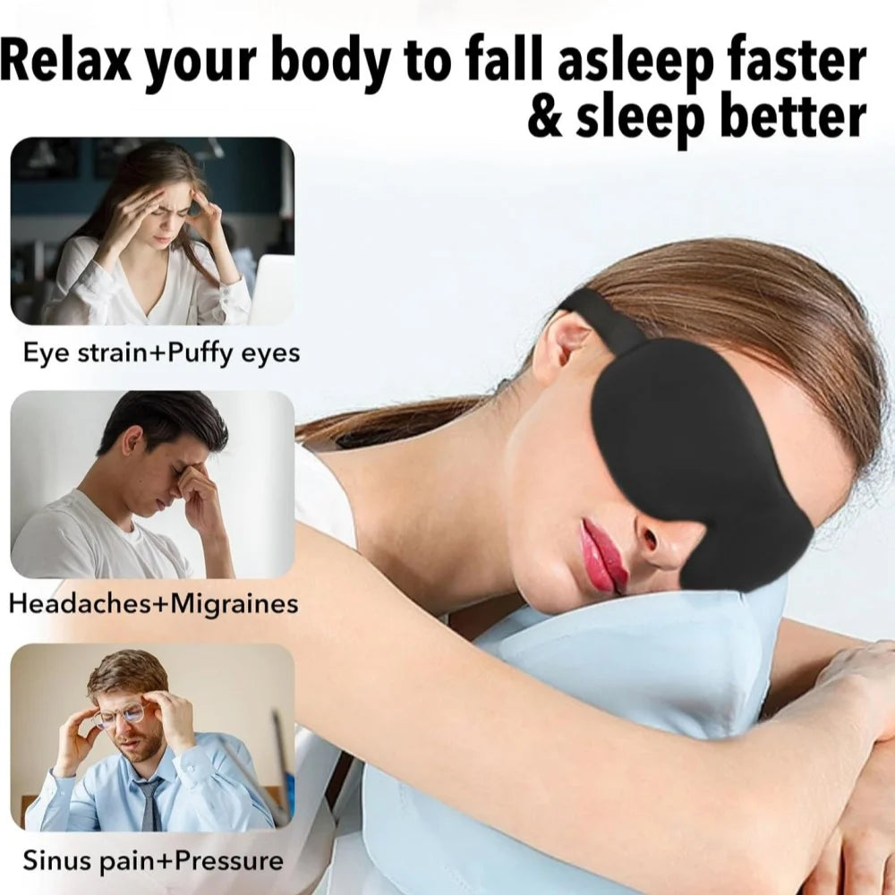 3D Ergonomic Blackout Sleep Mask | Ultra-Soft Memory Foam