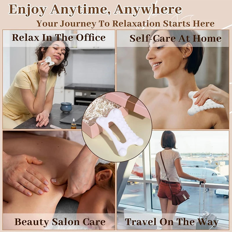 High-Quality Facial Maintenance Gua Sha Massage Board Resinous Static Free Portable Full Body Scraping Plate for Women Adults