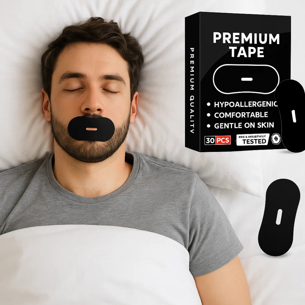 30/60 Pcs Medical-Grade Anti-Snoring Mouth Tape – Micropore Cloth Sleep Strips for Nasal Breathing & Dry Mouth Relief
